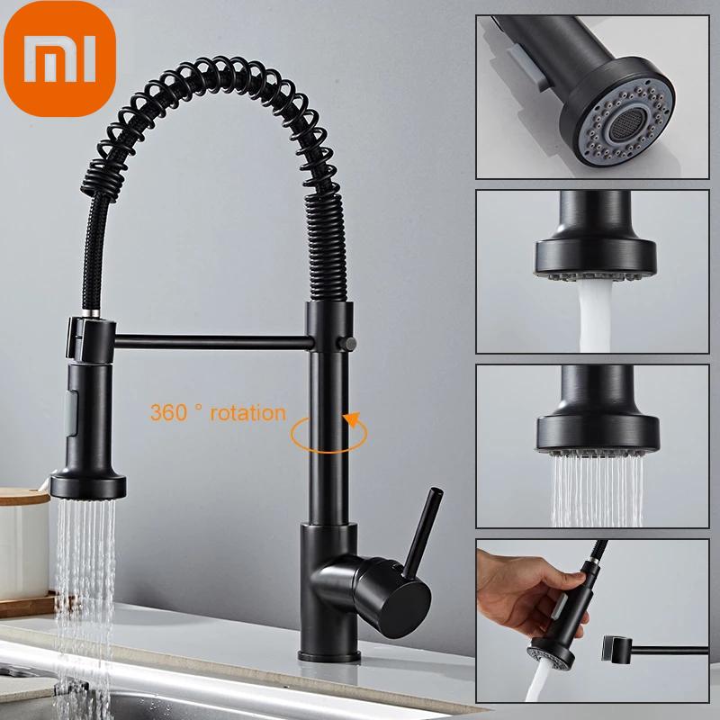 

Смесители для кухонной мойки с поворотным изливом на 360° Xiaomi и выдвижным краном-распылителем для биде, хром