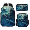 Godzilla vs. King Kong 2Godzillax Kongnoul Student Ghiozdan Geantă Etui Set din Trei Piese