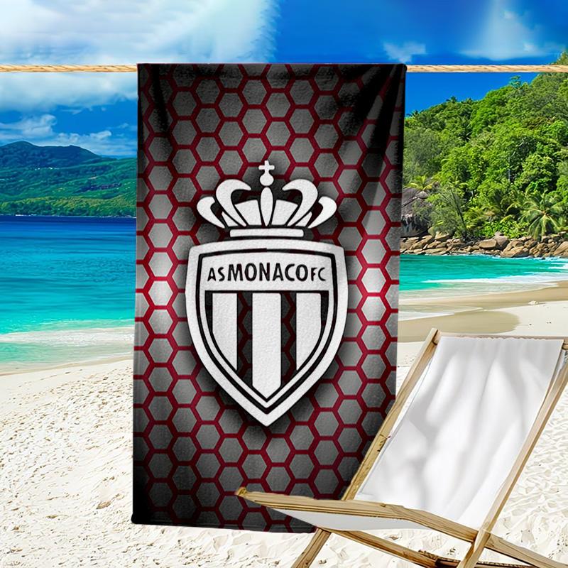 Monaco Football Club Printed Beach Towel, Super Soft Microfiber, Perfect Gift Birthday, for Pool, Beach, Travel, for Family and Friends