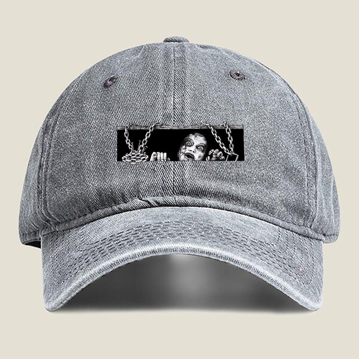 

Chained Figure Art Fashion Washed Baseball Cap Hat Outdoor Activities One Size серый