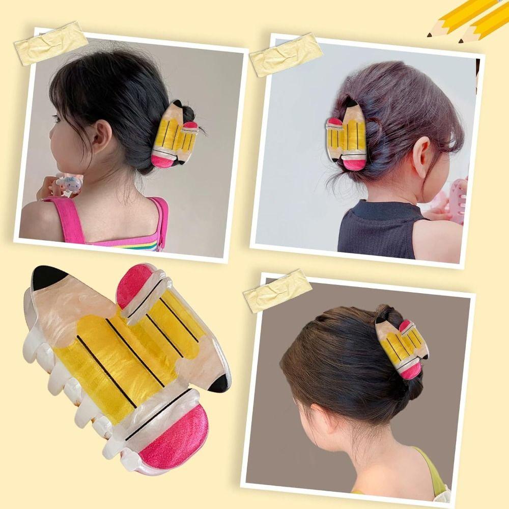 Cartoon Hair Claw Clip Pencil Headwear Cute Barrettes  Hair Accessories