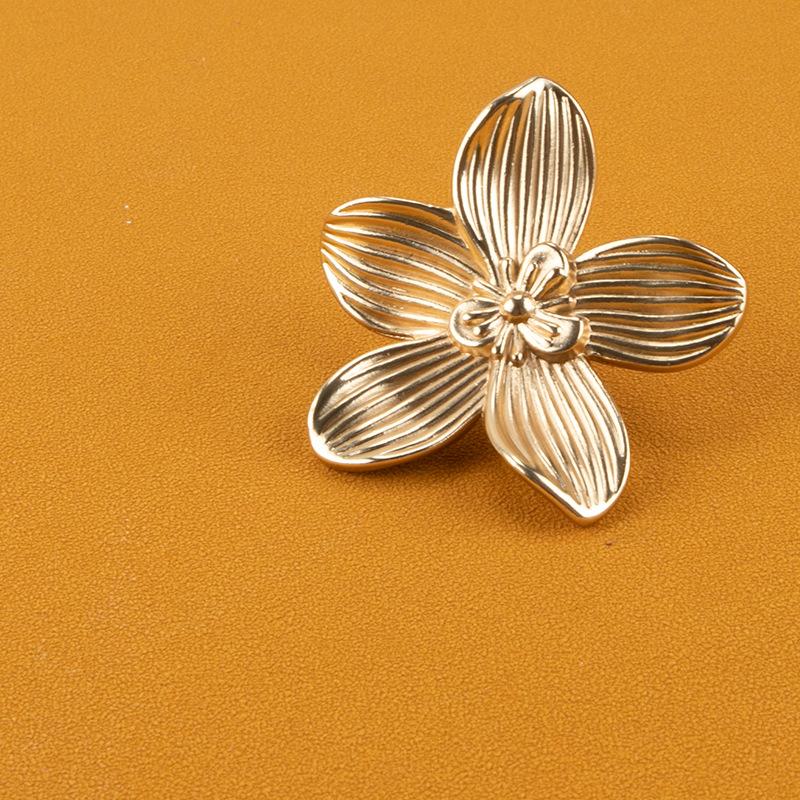 Petal Shaped, Single Hole Handle, Antique, New Chinese Style, Zinc Alloy, Small Handle, Light Luxury, Cabinet Door Drawer, Shaped Handle