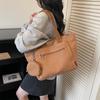 Versatile Women's Large Canvas Tote - Fashionable Mother-Child Casual Shoulder Bag for School & Commute
