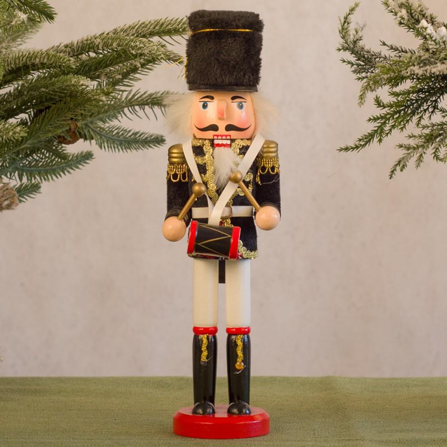 30CM Wooden Nutcracker Ornament for Christmas - Creative Home Decor