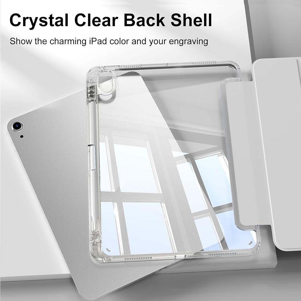 case For Samsung galaxy Tab S10 Lite SM-X400/X406B/S10 FE/S10/S9 FE/S9, Crystal Clear Case with Pencil Slot, Auto Sleep Wake