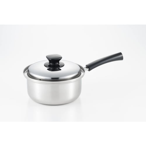 Yoshikawa Integrate Saucepan, 18cm, 2.5L, with Lid, Induction and Direct Heat Compatible, Tsubame-Sanjo, Made in Japan, SJ3394