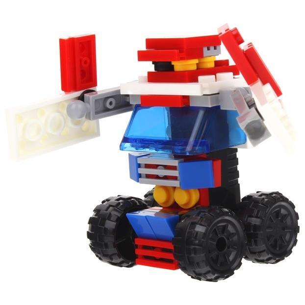 4in1 Construction Blocks Fire Department Fire Truck Robot Set of 4