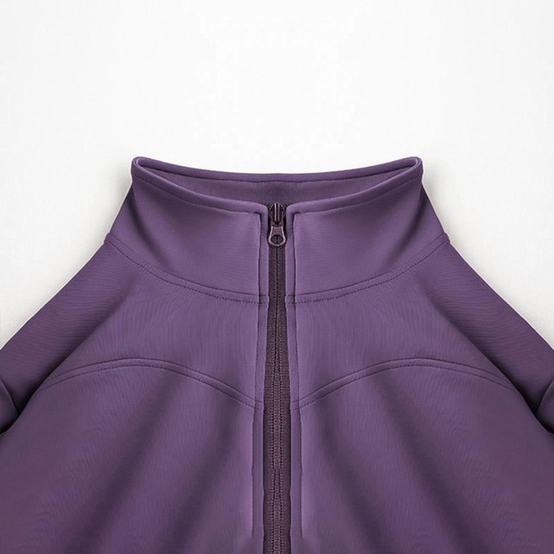 Zipper Women Yoga Shirt Long Sleeve Fitness Sports Gym Top Running T-Shirt Workout Sportswear