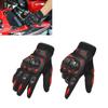 1 Pair Outdoor Cycling Bike Gloves Comfortable Sweat Hole Full Finger Nylon Motorcycle Sports Gloves Red XL 9.5‑10cm/3.7‑3.9in