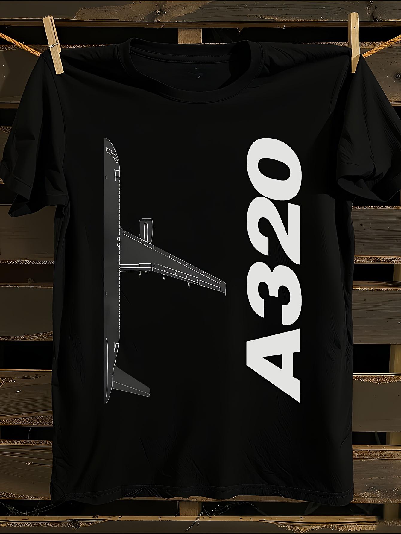 WoAirbus A320 Aircraft Graphic Tshirt XL