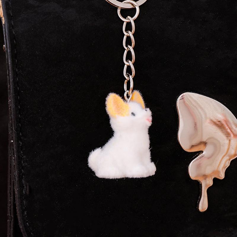 1PC Plush Playful Cartoon Soft Dog Durable Keychain Cute Pendant Exquisite Plush Gift 8.2*2.8cm