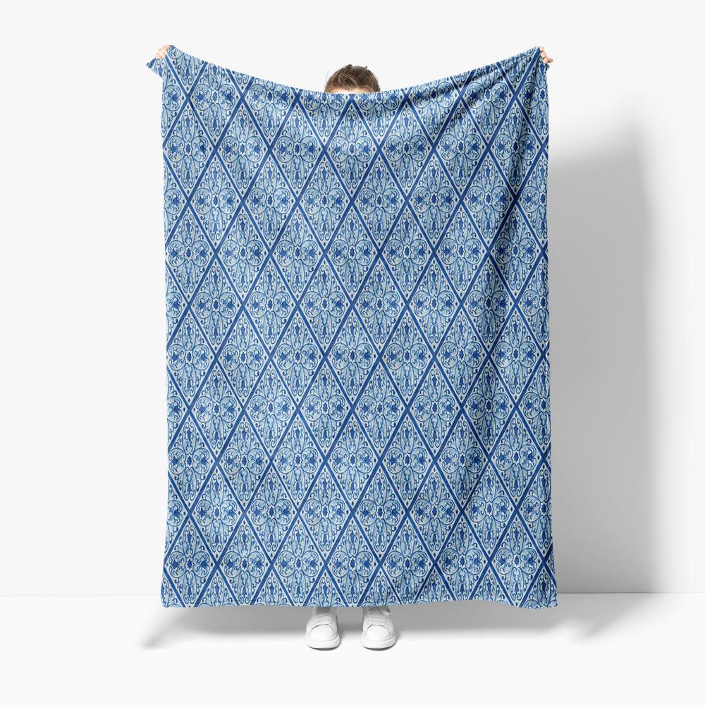 

Blue Paisley Pattern Blanket Decorative Sofa Bed Throw Cushion Cover Bedspread Home Textile 75x100cm (30x40inch)