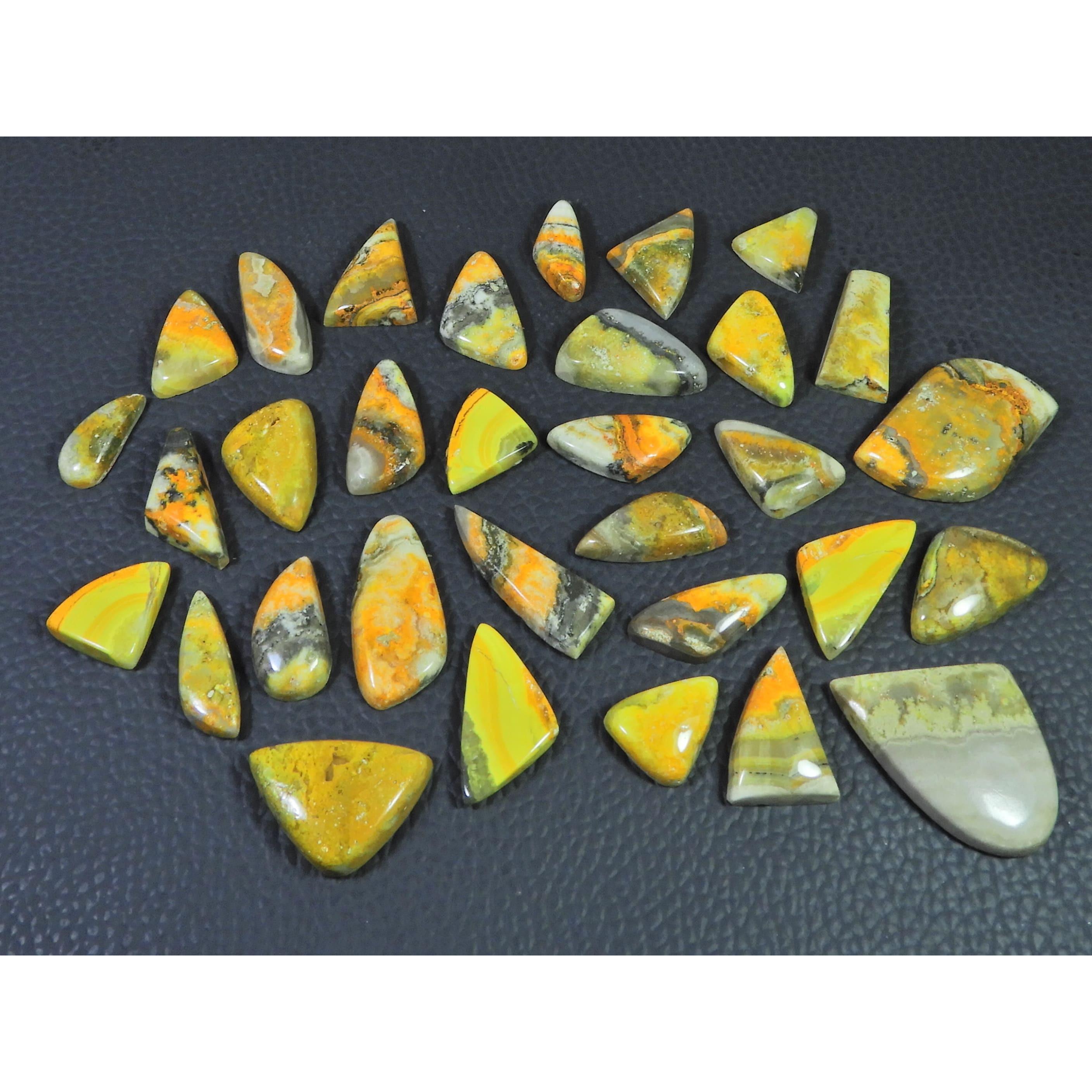 248Cts. Natural Bumble Bee Jasper Fancy Cabochon Loose Gemstone 32Pcs Lot C-2253