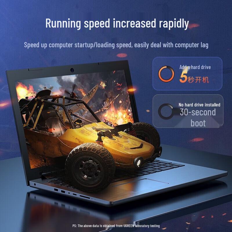 UGREEN 9.5mm Laptop Optical Drive Bay SATA HDD/SSD Caddy
