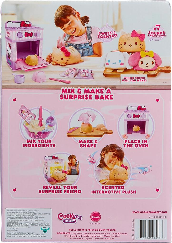 Cookeez Makery Hello Kitty a přátelé Trouba Smíchej a vyrob plyšového nejlepšího přítele Vlož těsto do trouby a buď ohromen, když se z teplého, voňavého,