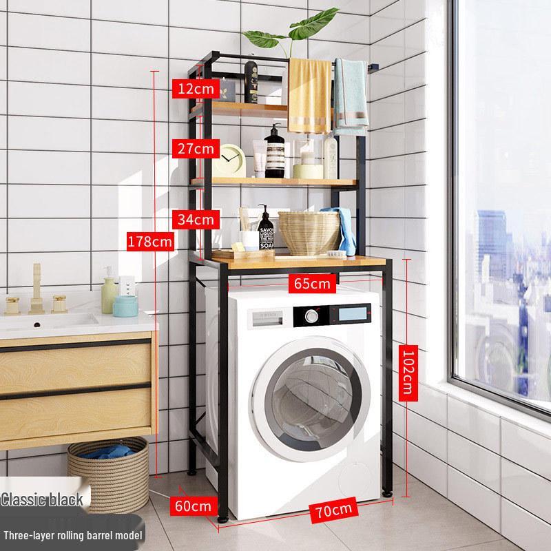 Stainless Steel No-Punch Multi-Layer Bathroom Storage Rack for Above Toilet