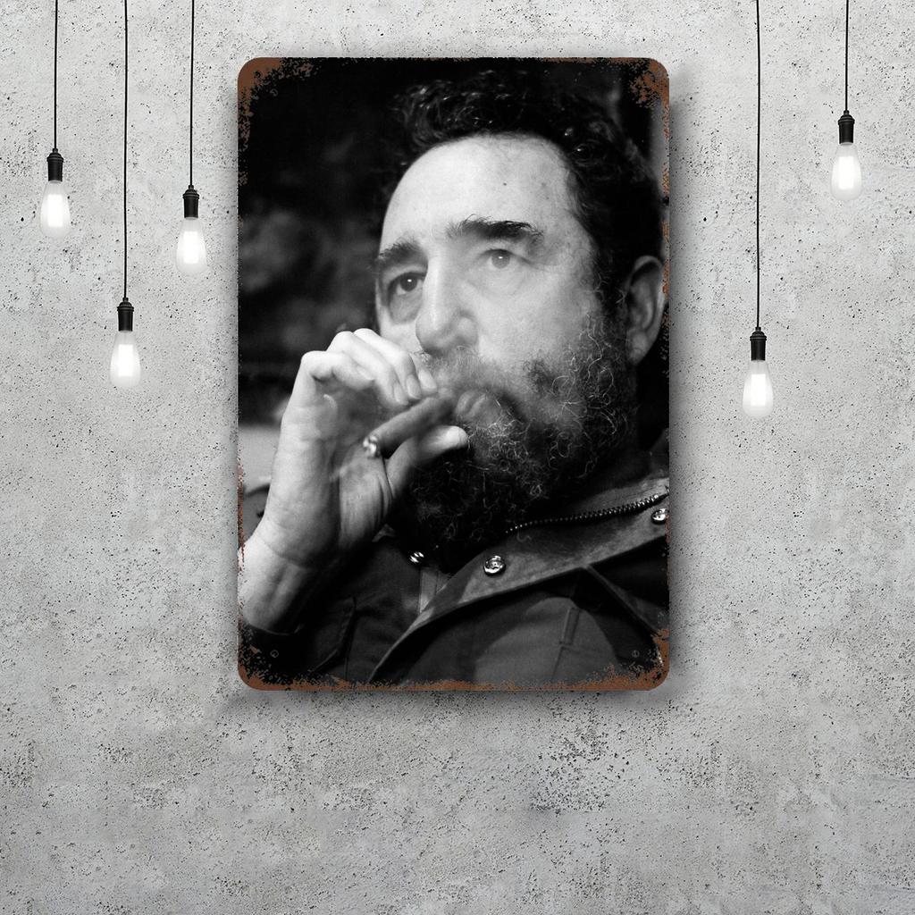 fidel castro Chairman Vintage Metal Tin Signs Posters Decor Retro Metal Plaque Wall Art Decor for Garage Bar