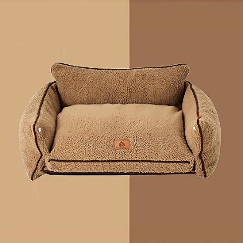 Berber Fleece Dog Bed Fully Detachable Washable Pet Cat Dog Sofa Beds Thickened Soft PP Cotton Filling Pet Dogs Accessories