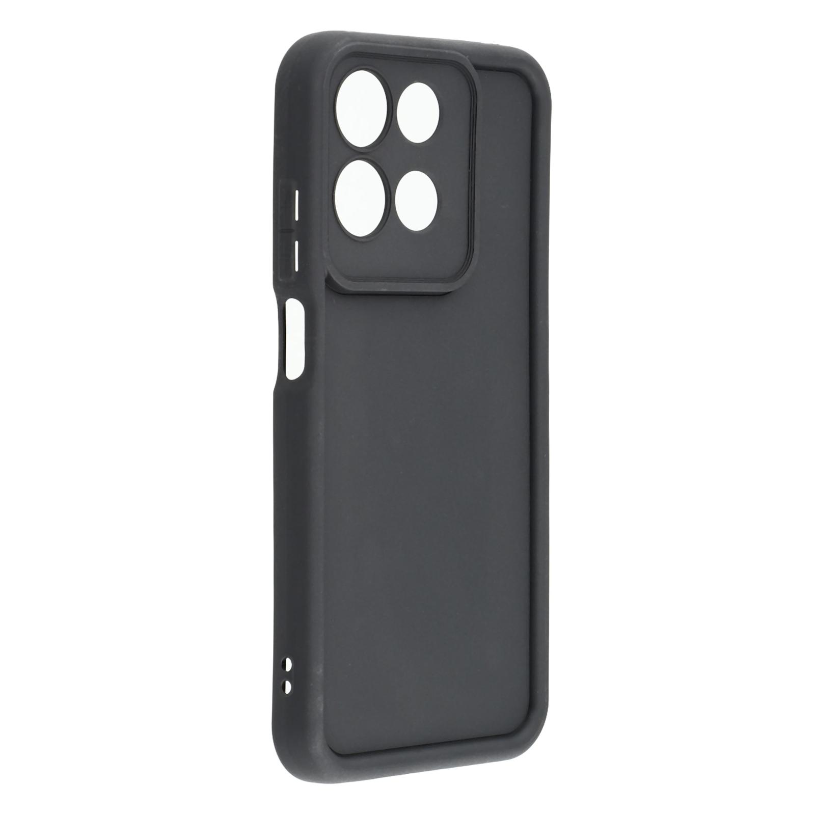 

For Motorola Moto G15 4G Case Grooved Design TPU Anti Slip Phone Cover Brown