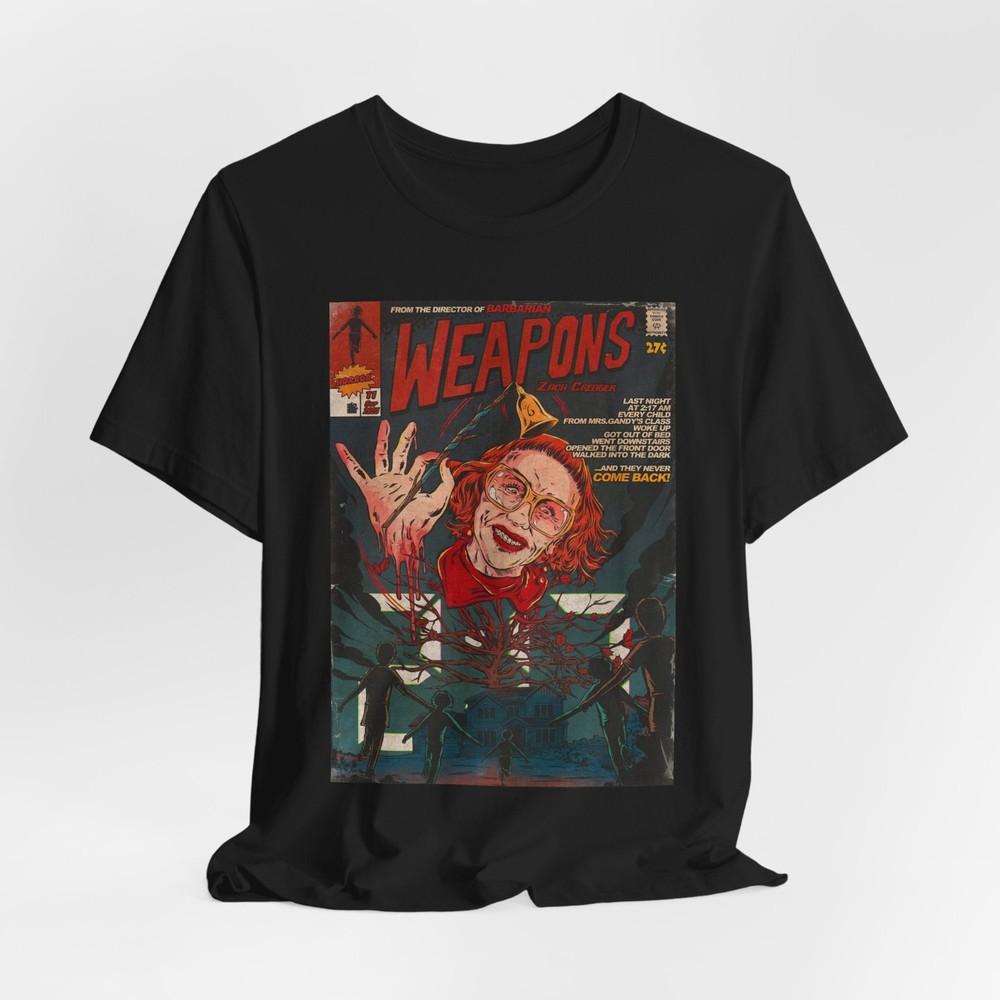 Weapons Retro Horror Tee Unisex Graphic TShirt with Classic Fear Illustration Unisex T-Shirt