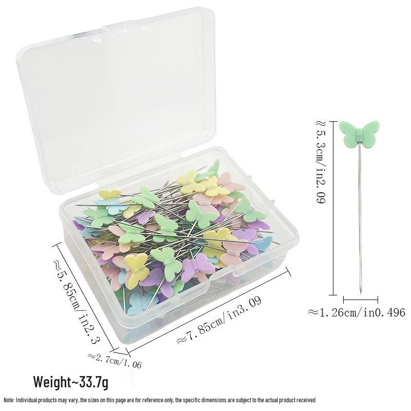Sewing Patchwork Tools: Plum Blossom Flower Pattern Positioning Pins, 50pcs or 100pcs per Box