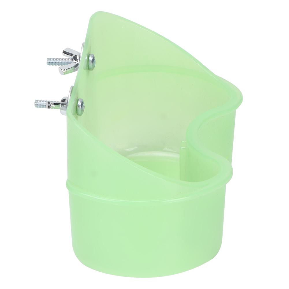 Grüne Papageien Montierbarer Futterspender Fressnapf Futter Wassernapf Becher Vogelspielzeug für Kleintiere Chinchilla