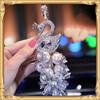 Car Pendant Swan Diamond Automobile Rearview Mirror Hanging Ornaments Access Double-sided Crystal Inlaid Element Decor