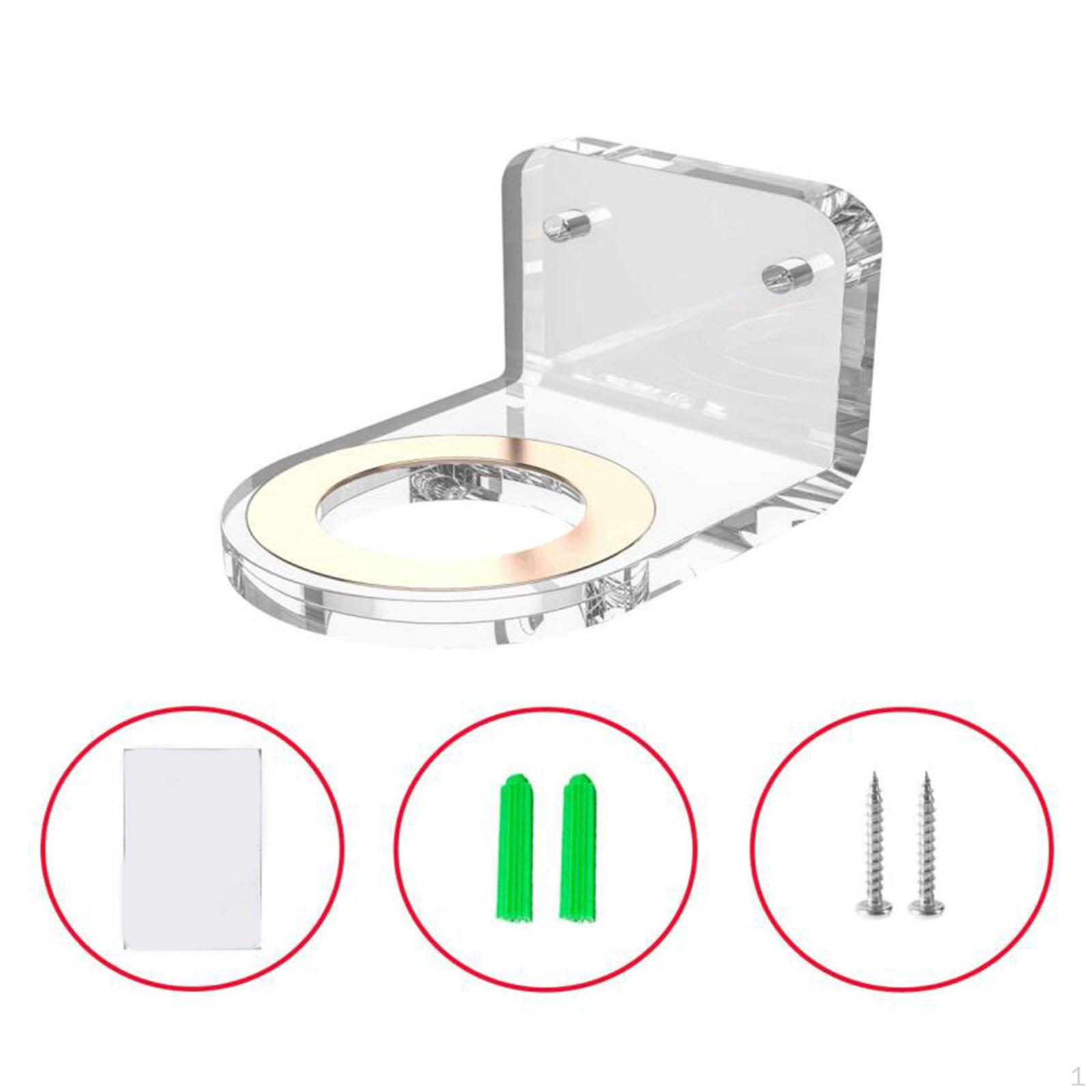 

Hair Dryer Holder Organizer Hairdryer Bracket Tool with Screw for Home Barber Shop Clear