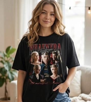 T-shirt Vintage Bootleg Rhaenyra Targaryen Anni '90, Maglietta Classica Streetwear Rhaenyra Targaryen Retrò, Felpe Regalo Rhaenyra Targaryen