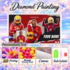 Lewis Hamilton 5D DIY Diamond Painting Custom Name Text, Full Drill Rhinestone Mosaic Art Home Gift