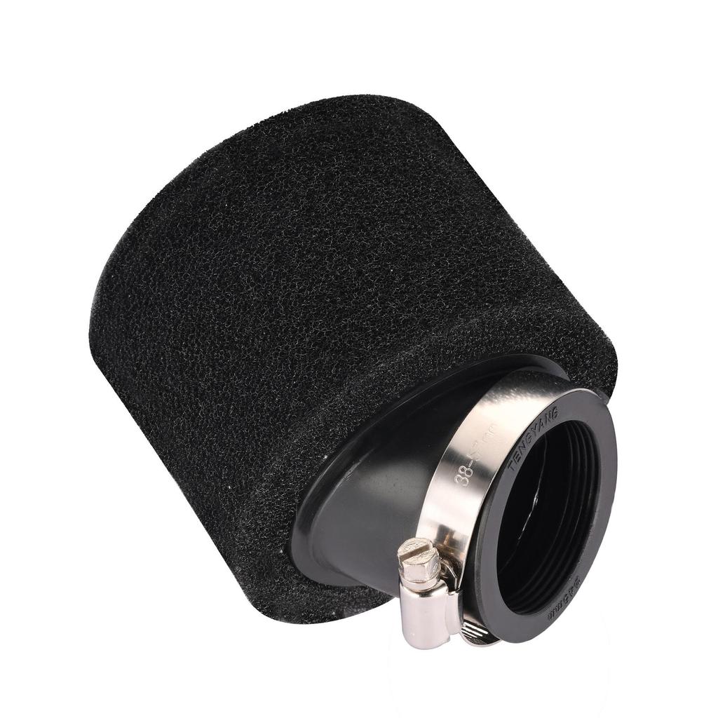 45mm Angled Sponge Air Filter for Motorcycle/ATV - Black, Compatible with Various Models