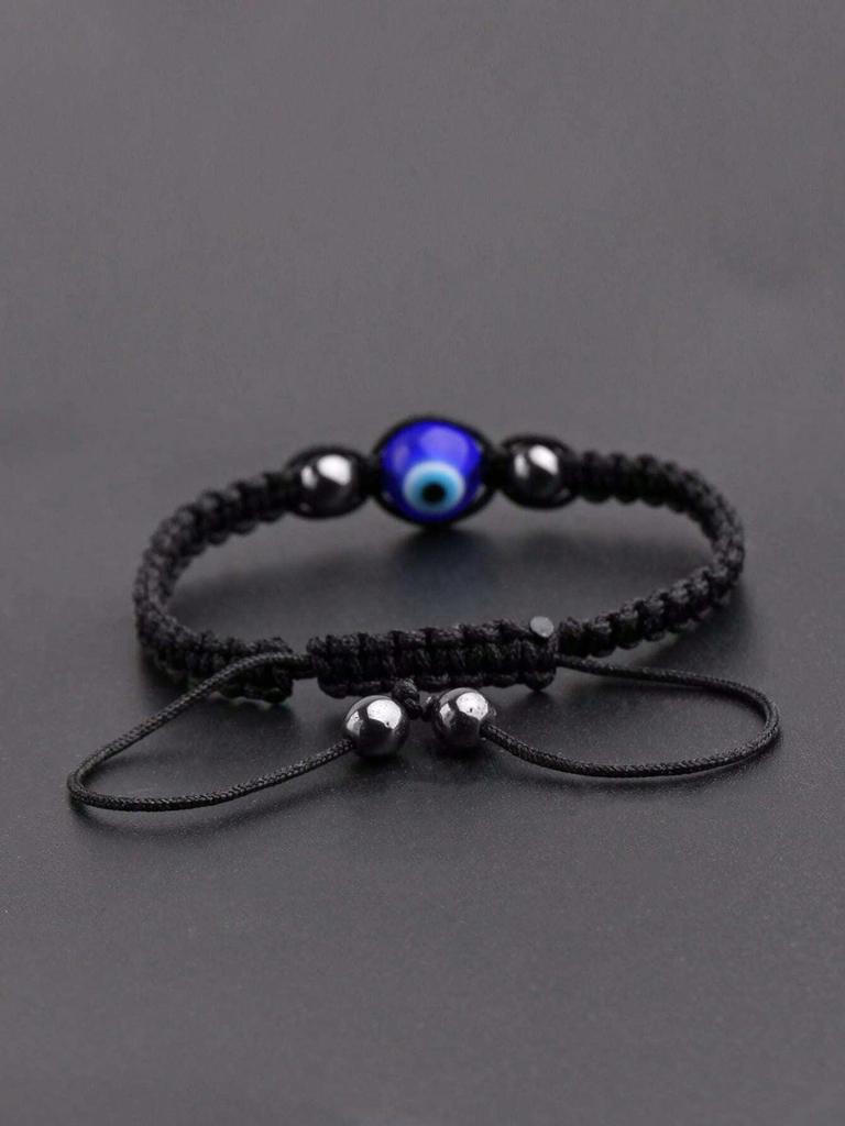 Fashionable and Popular 1pc Boho Evil Eye Detail Bead Decor String Bracelet For Men For Daily Decoration for Jewelry Gift and for a Stylish Look