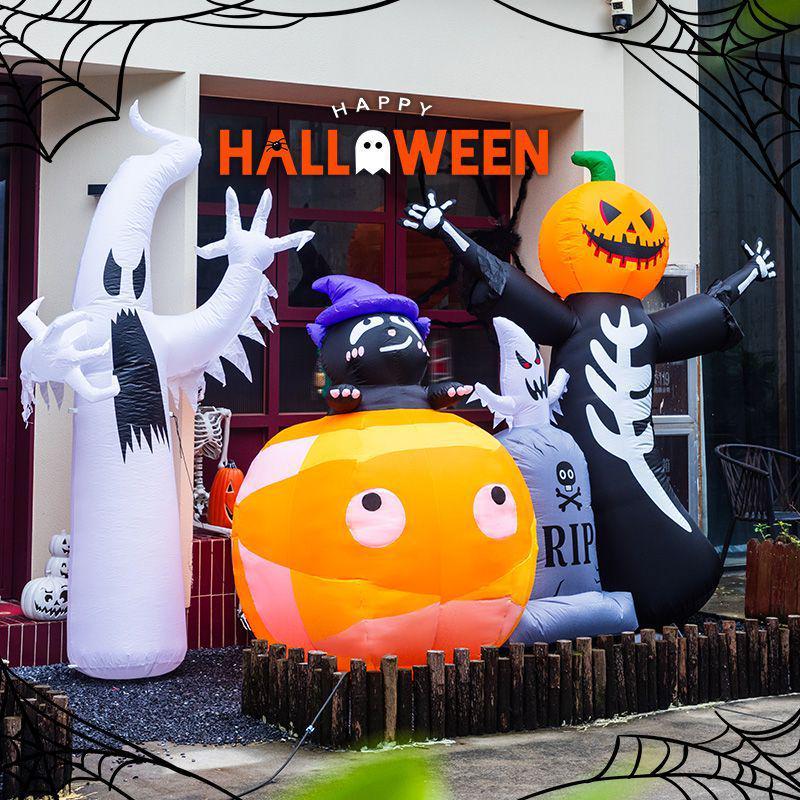 Large Inflatable Pumpkin Balloon Halloween Decoration for Kindergartens and Malls