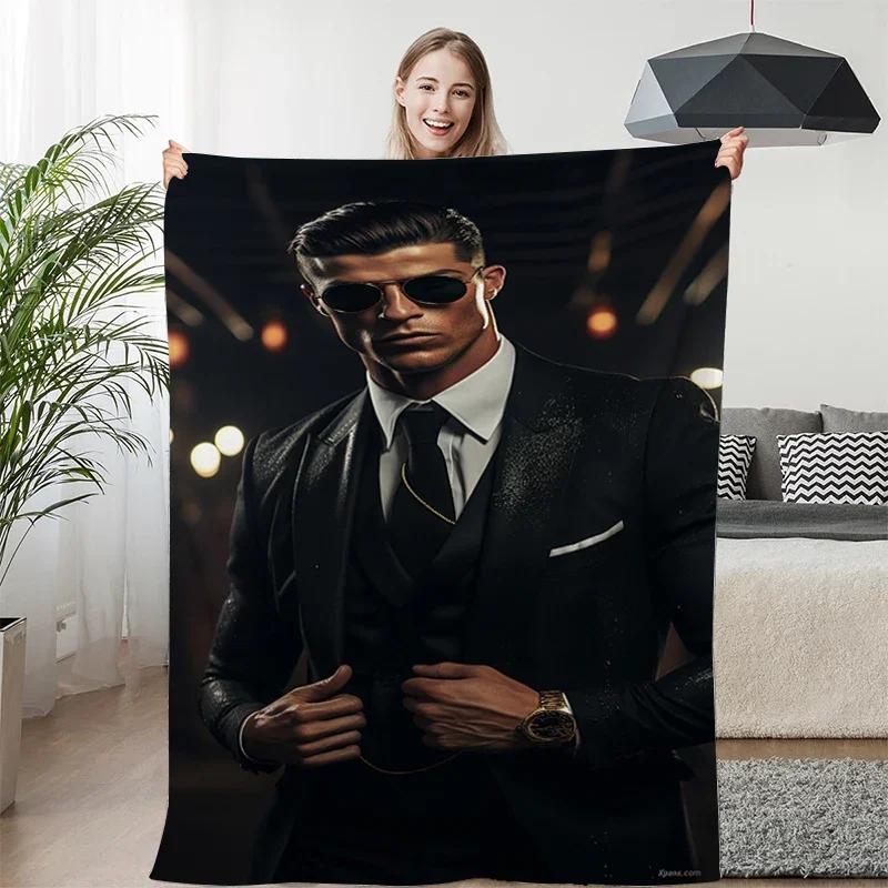 Fleece Blanket Sofa Winter Warm C-Cristiano Ronaldo Knee Bed Camping Flannel Fluffy Soft Blankets King Size Microfiber Bedding