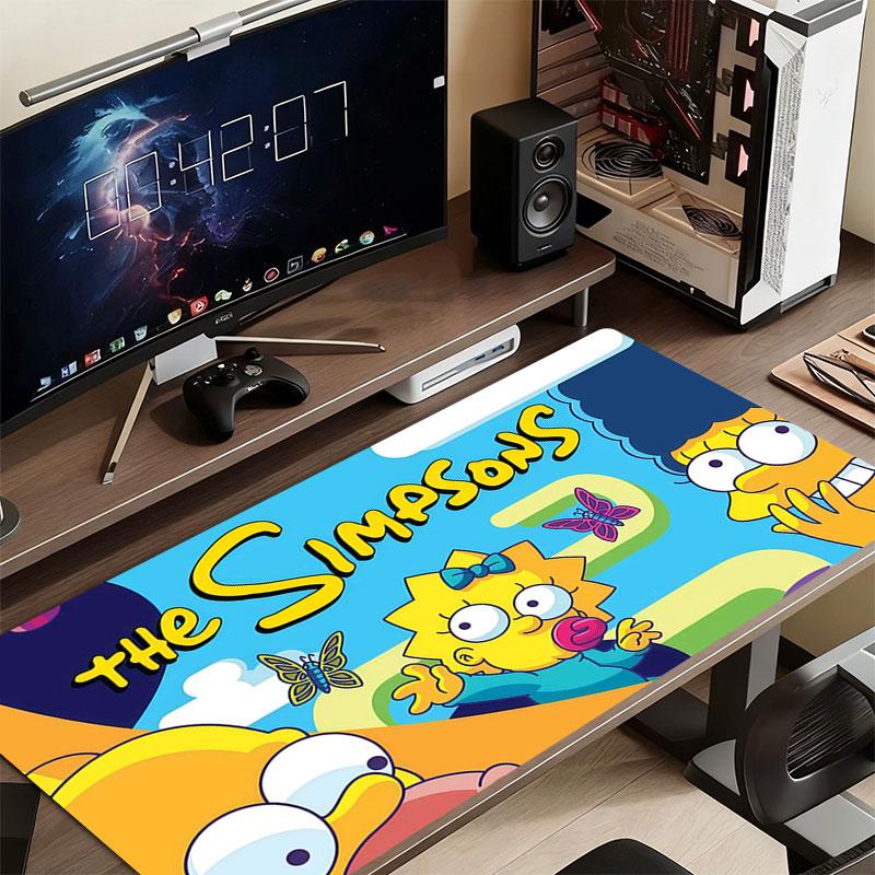 The Simpsons Poster Mouse Pad, Large Gaming Desk Mat, Non-slip XXL Mousepad for Laptop & Tablet, Mini PC Playmat with Stitched Edges