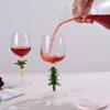 1pc 310-400ml Christmas Tree Wine Glasses Drink Cup Reusable Cocktail Glasses for Party Kitchen KTV Bar Xmas Tree Cup Supplies