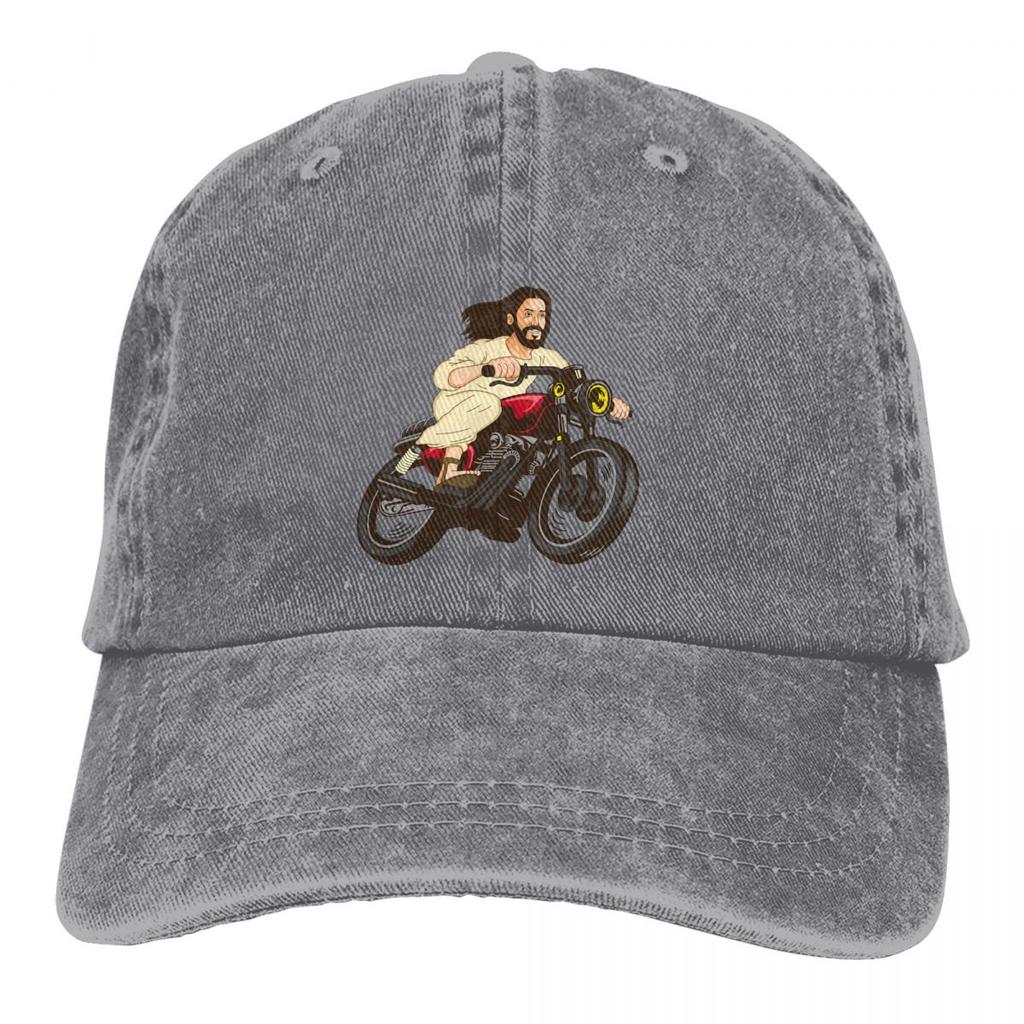 Summer Cap Sun Visor Christ On A Motor Bike Funny Religious Lord Church Group Easter Hip Hop Caps Jesus Cowboy Hat Peaked Hats