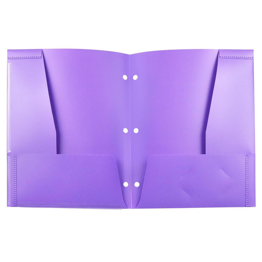 A4 Spot Stock Four-Bag Clip Folder with Transparent Insert Pocket and Double-Bag Three-Hole Design.