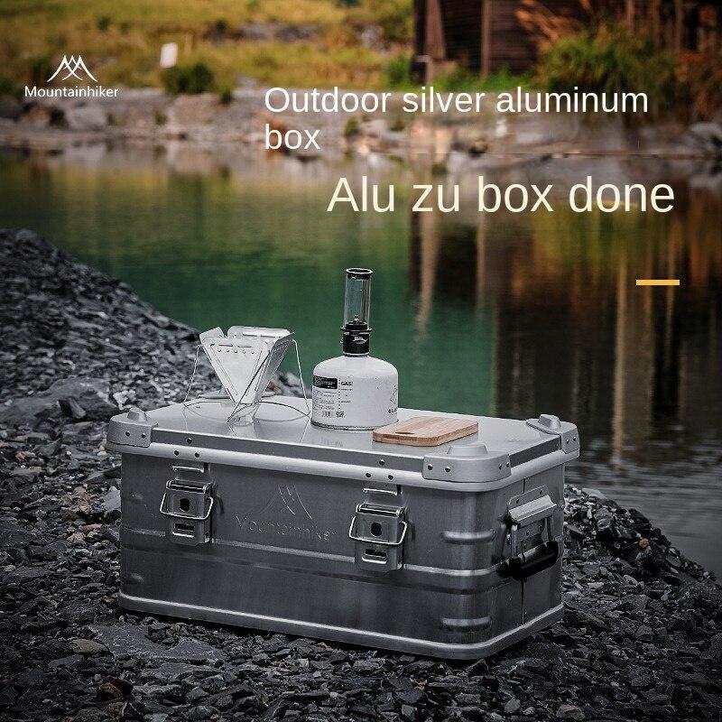 

Ящик для хранения из алюминиевого сплава для кемпинга, самостоятельного путешествия, портативное хранилище-раскладушка, бытовая пылезащита