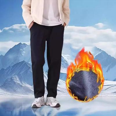 Women's Autumn Winter Fleece-Lined Thick Casual Sports Pants Comfortable Casual Loose-Fit Waterproof Trousers High Elastic Warm Sweatpants