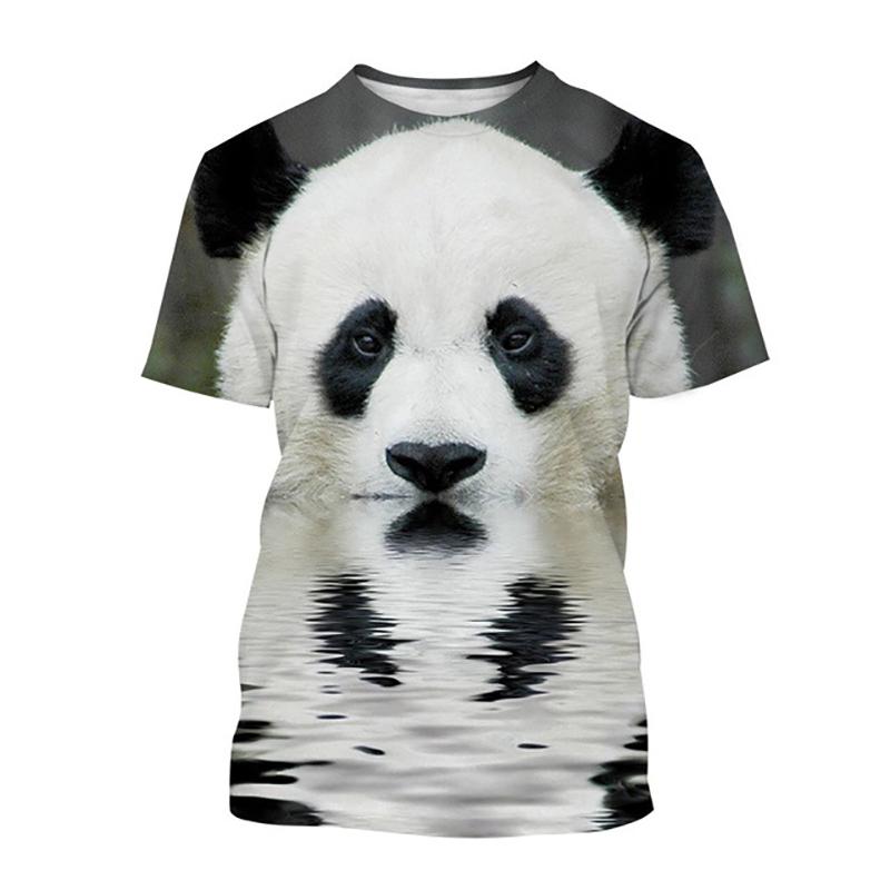 Cute Panda T Shirt Kawaii Animals 3D Print Men Women Short Sleeve T-Shirts Fashion Streetwear Harajuku Kids Tops Tees Clothing