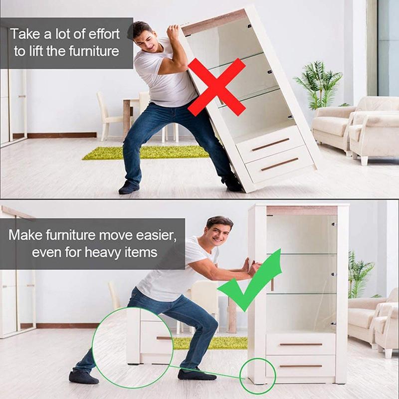 16PCS Furniture Slider Pads Table Chair Leg Sliding Block Anti Scratch Easy Move Heavy Furniture Leg Mat Moving Pads