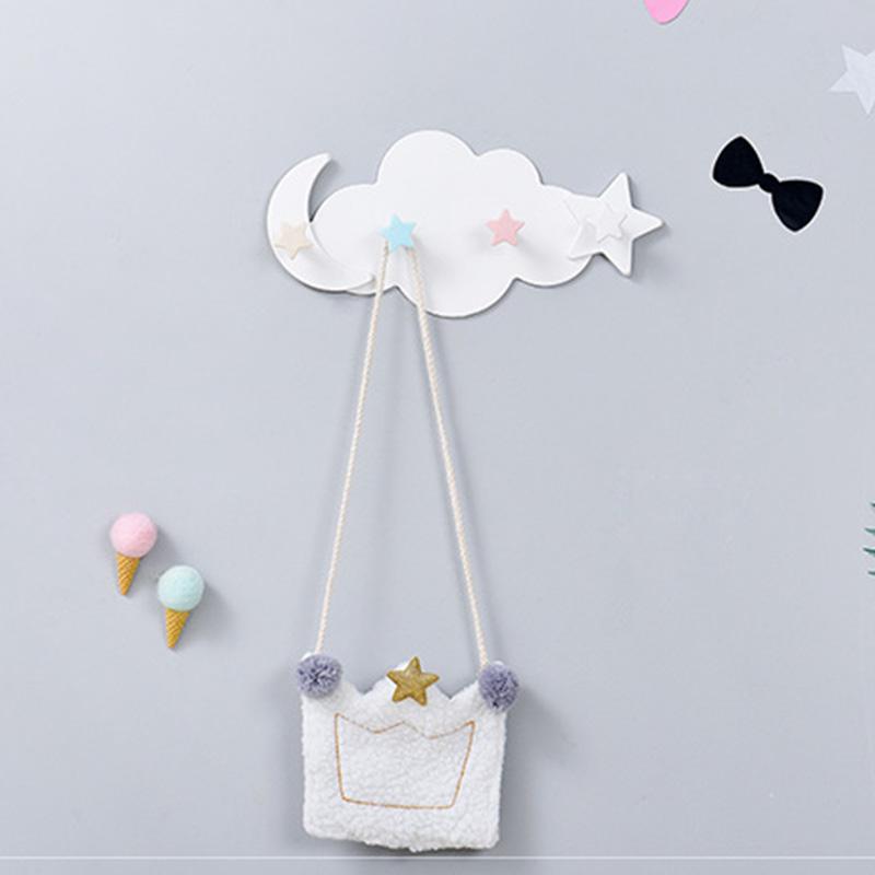 Cloud Wall Key Holder Strong Stickiness Wall Mounted Cute Shape Traceless Bedroom Coat Hook for