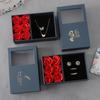 Window Opening Ring Box Eternal Flower Jewelry Gift Packaging Box  for Wife Mom Girlfriend