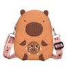 Portable Capybara Coin Purse Cute Small Item Bag Creative Silicone Shoulder Bag  Girls