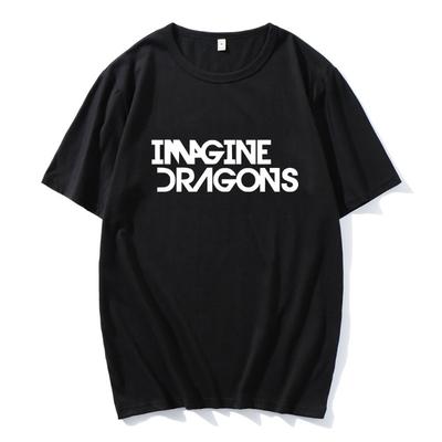 Fashion Imagine-Dragons Loom World Tour T-shirt Letter Graphic Printing Tee Streetwear Hip Hop Women Tshirts Harajuku