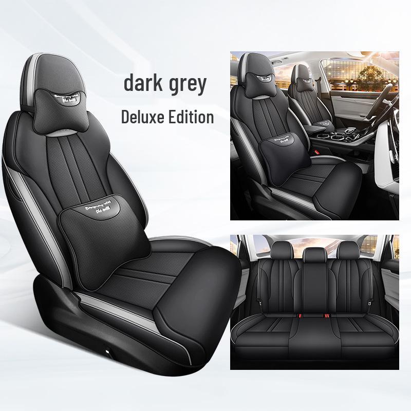Boyue L Vollbezug Atmungsaktives Perforiertes Leder Autositzbezug für Alle Jahreszeiten