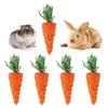 Rabbit Chew Toy Natural Grass Carrot Toy for Rabbits GuineaPigs 5Pcs