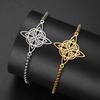 Skyrim Ladies Celtic Knot Pendant Bracelet Stainless Steel Fashion Box Chain Witch Knot Irish Knot Talisman Witchcraft Jewelry