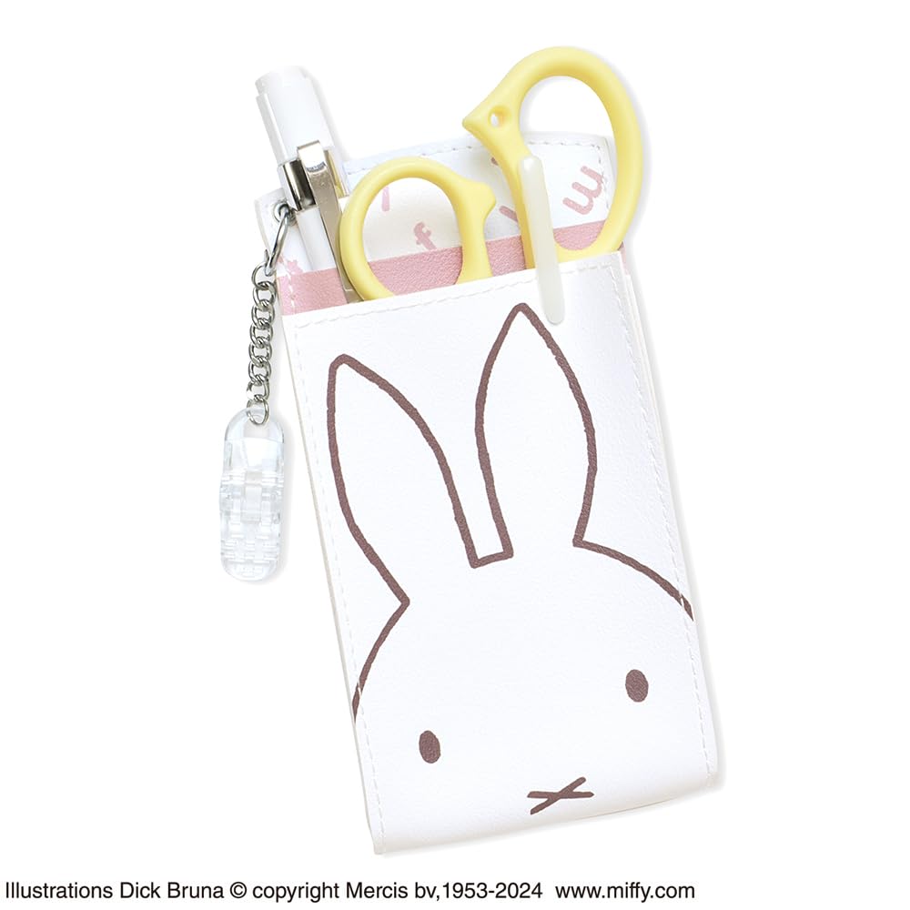 Miffy Chest Pocket Pen Pink St.Lady's Case, FACE, Beige, ST-CNMF0009
